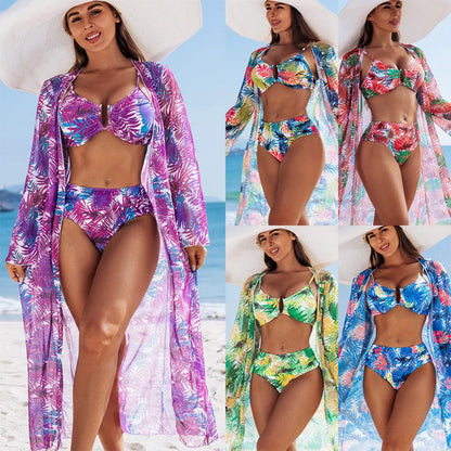 👙Damski 3-częściowy zestaw bikini (z tuniką)