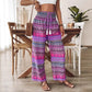 【S-2XL】Damskie spodnie casualowe z wysokim stanem i nadrukiem w stylu boho