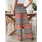 【S-2XL】Damskie spodnie casualowe z wysokim stanem i nadrukiem w stylu boho