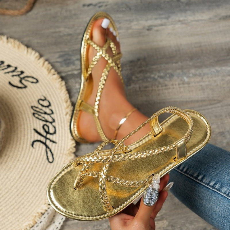 🎀【36-43】Płaskie damskie sandały plażowe