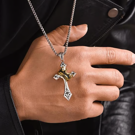 📿Naszyjnik z krzyżem w stylu vintage