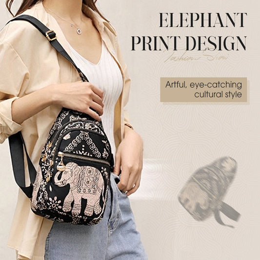 Torba crossbody z nadrukiem słonia w stylu boho