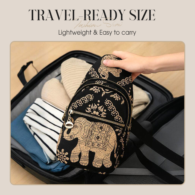 Torba crossbody z nadrukiem słonia w stylu boho