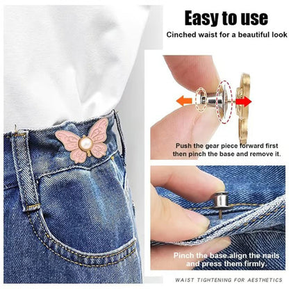🦋Odpinana klamra regulacyjna w pasie z motylkiem👖