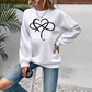 【S-XL】Bluza z okrągłym dekoltem i nadrukiem, z długim rękawem