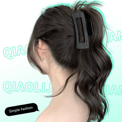 Wybór prezentu - Miękka naturalna peruka Shark Clip Half High Ponytail