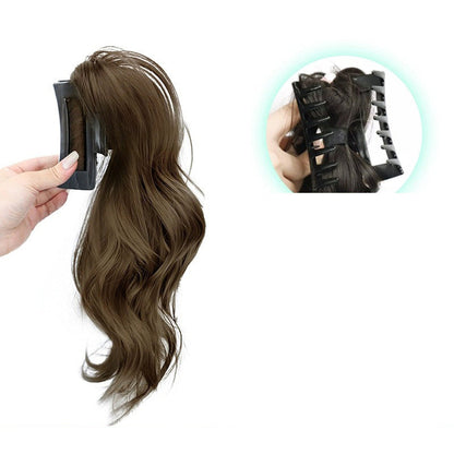 Wybór prezentu - Miękka naturalna peruka Shark Clip Half High Ponytail