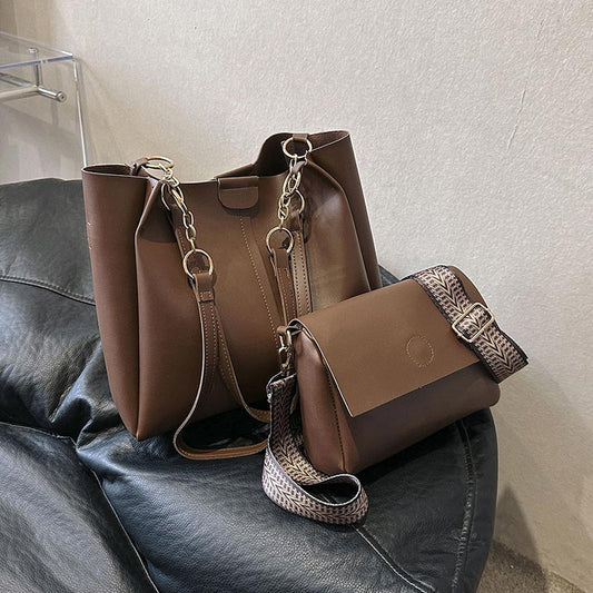 👜 Damska torba na ramię crossbody 2-częściowy zestaw